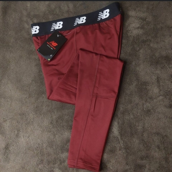 New Balance Dry Cold Tight Leggings Athletic Pants 2XL Moisture Wicking Stretch - Picture 1 of 10